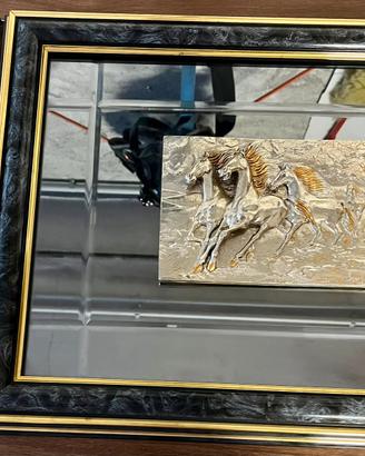 Quadro specchio in argento