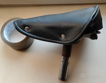 Sella bici in pelle nera