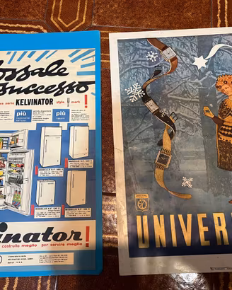 Lotto 2 Pubblicità Vintage Anni '50/'60 Originali 