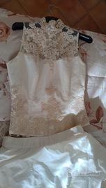 abito da sposa scollo all'americana 