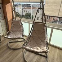 Coppia sedie dondolo da giardino/veranda