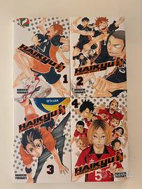Haikyu!! - volumi da 1 a 4 + 4 cartoline omaggio