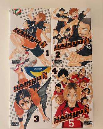 Haikyu!! - volumi da 1 a 4 + 4 cartoline omaggio