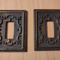 Coppia placche metallo decorative