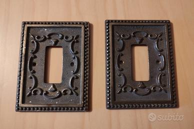 Coppia placche metallo decorative