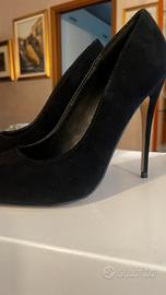Décolleté Primadonna camoscio nero tacco 11 n.38