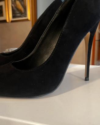 Décolleté Primadonna camoscio nero tacco 11 n.38