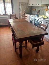 Tavolo in rovere massello