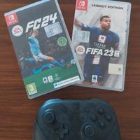 fc24 fifa 23 + pro controller per nintendo switch