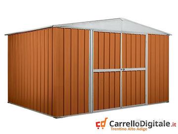 Box in lamiera di Acciaio 360x260cm legno chiaro