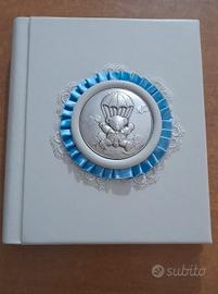 album portafoto con medaglione argento