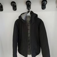 giubbotto uomo double face nero e grigio Rifle