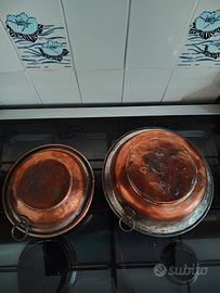 Set Rame: Scolapasta e Tegame Vintage