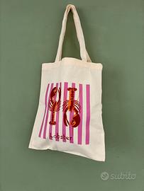 Lobster print Shopper Shopper in tessuto