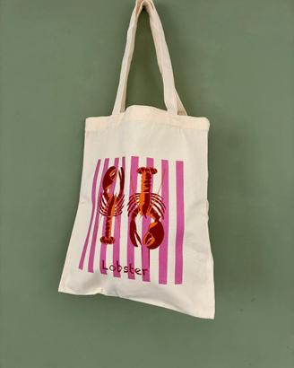 Lobster print Shopper Shopper in tessuto
