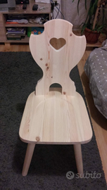 Coppia Sedie tirolese per baite e case di montagna