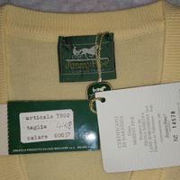 Gilet di lana merino gialla, nuovo, CAGI Maglierie