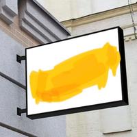 Insegna luminosa bifacciale a bandiera