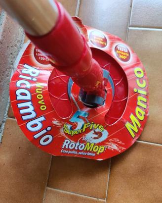 Manico di ricambio con testa rotante per rotomop