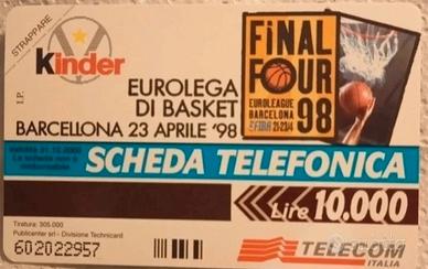 Virtus Bologna-Scheda telefonica (1998)