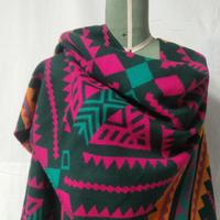 MAXI Poncho/Mantella Etnico - Fantasia Azteca