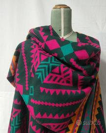 MAXI Poncho/Mantella Etnico - Fantasia Azteca