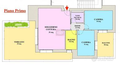 Appartamento di 136 m² con 4 locali e box auto a B