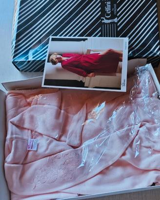 Vestaglia Vintage Vilfram Rosa Ricamata Nuova Dead