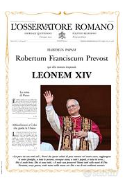 L'OSSERVATORE ROMANO PREVOST) ed. 08/05/2025 19:58