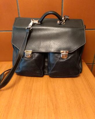 BORSA IN PELLE NERA DA UOMO