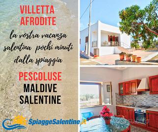 Villa a Pescoluse 3Camere Relax/Mare Sabbia Bianca