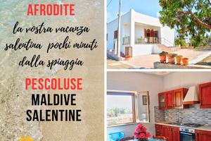Villa a Pescoluse 3Camere Relax/Mare Sabbia Bianca
