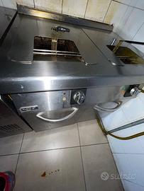 Friggitrice a gas doppia vasca 17+17 litri – Usata