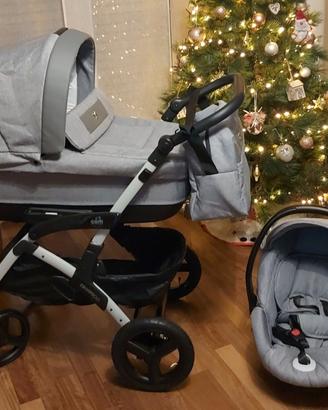 Passeggino trio Dinamico Smart di Cam grigio melan