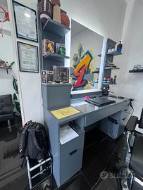 Arredamento barbiere, poltrone barbiere, lavatesta