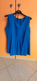 Blusa/top blue senza maniche