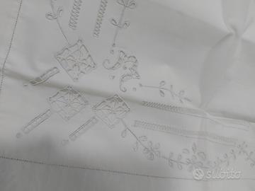 completo lenzuolo matrimoniale ricamato 