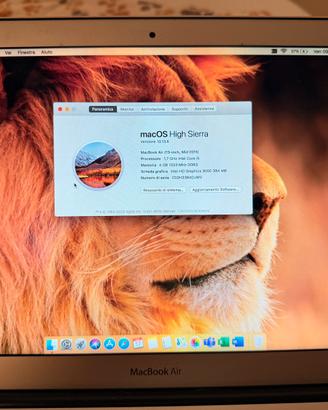 Macbook Air A1369 4gb ram, sdd 256gb