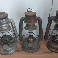 3 lanterne a petrolio 