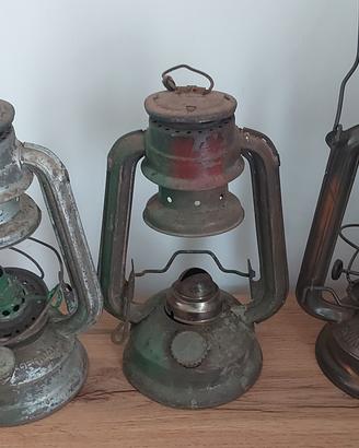 3 lanterne a petrolio 