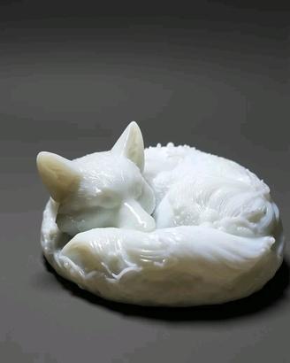 statuetta volpe dormiente accoglliente