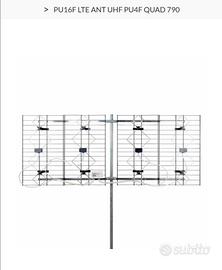 Antenna UHF Fracarro PU16 - 4 pannelli - NUOVA