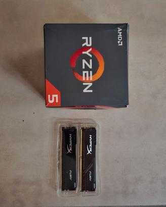 Cpu amd ryzen 5 2600X + 8GB DDR4 3200MHz