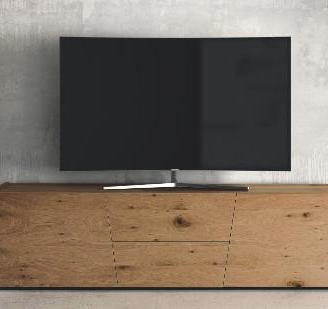 Porta tv rovere nodato spazzolato Cod 253M