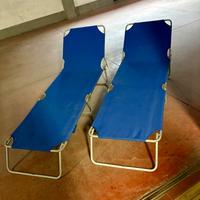 Due lettini da giardino campeggio mare