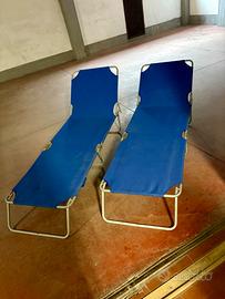 Due lettini da giardino campeggio mare