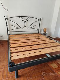 Letto e rete in ferro battuto