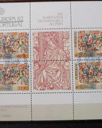 Francobolli Portogallo 1982 foglietto Europa usato