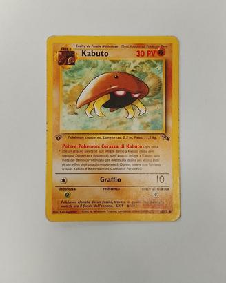 Carta Pokemon Kabuto Prima Edizione Fossil