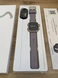 Smartwatch G62 donna schermo 1.83 cinturino lilla